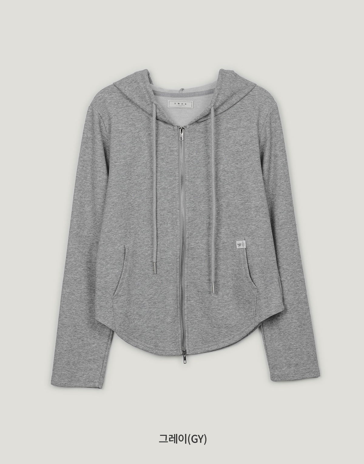 【TWEE】Baeky Round Hood Zip-Up-5
