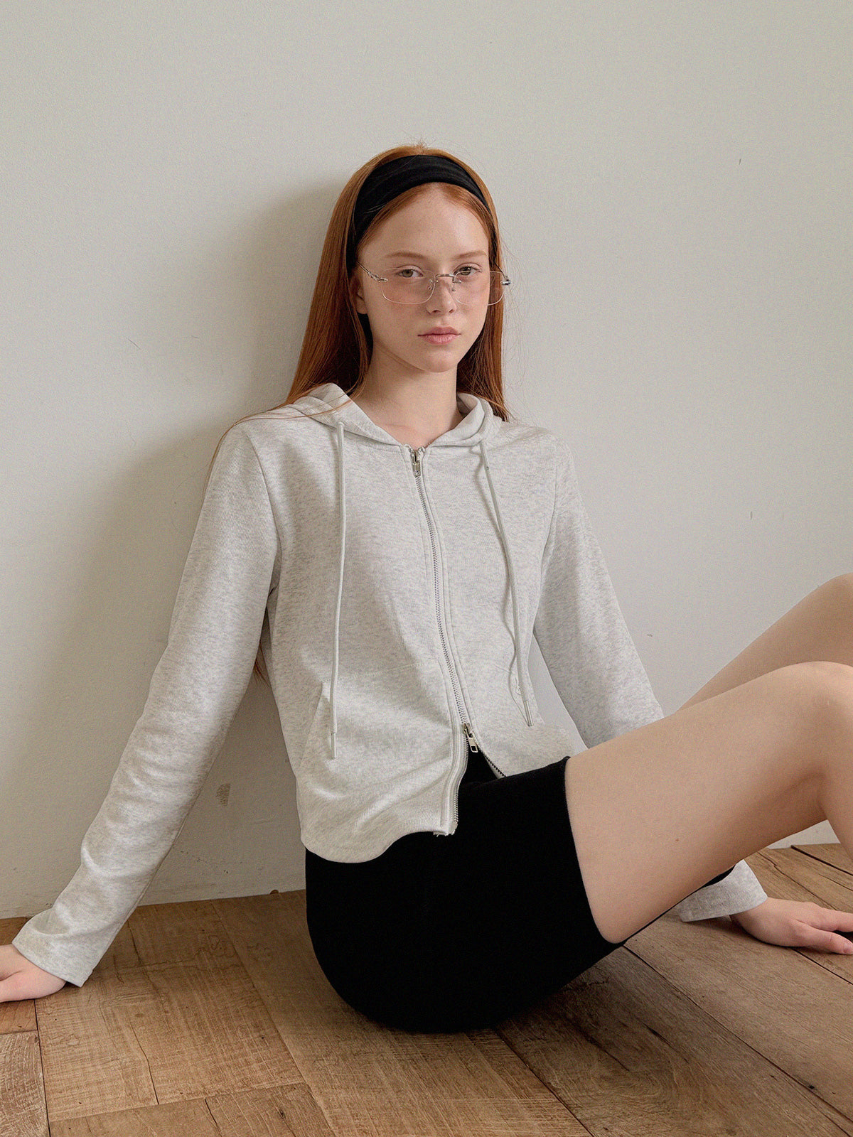 【TWEE】Baeky Round Hood Zip-Up-0
