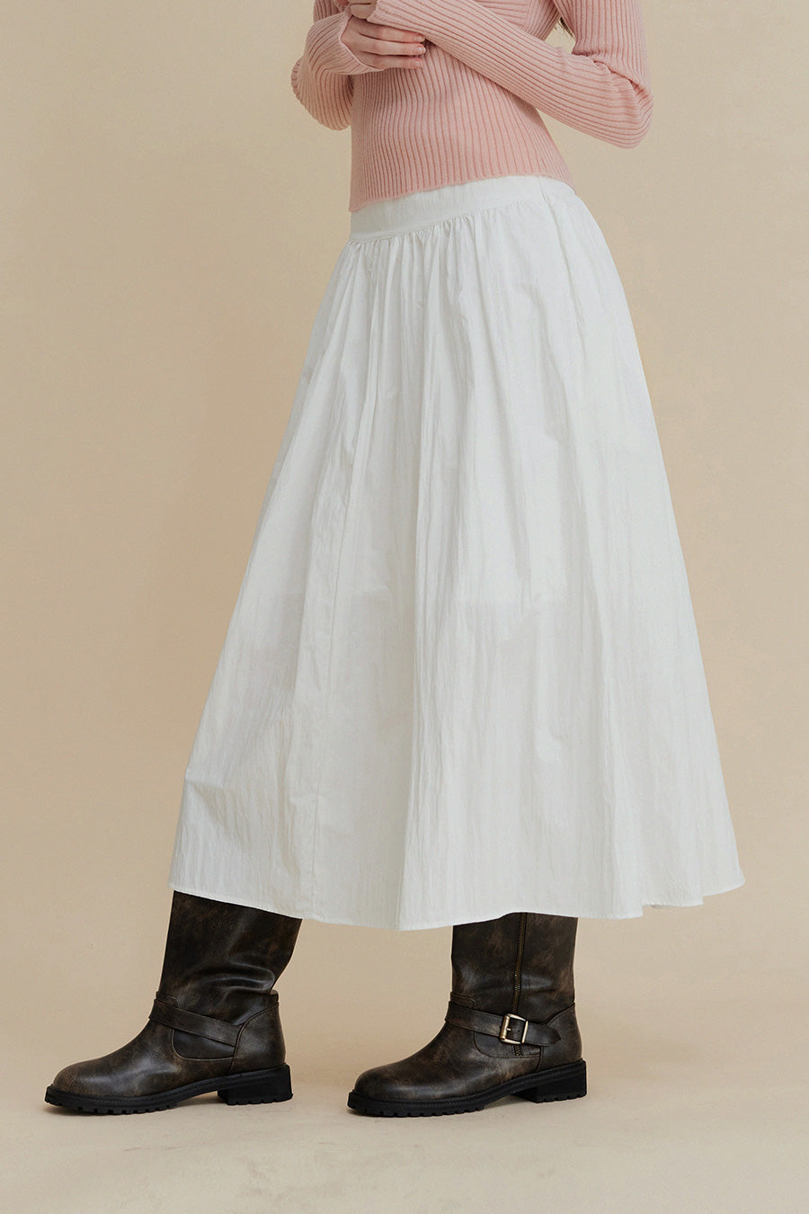 Pelle String Long Skirt-3