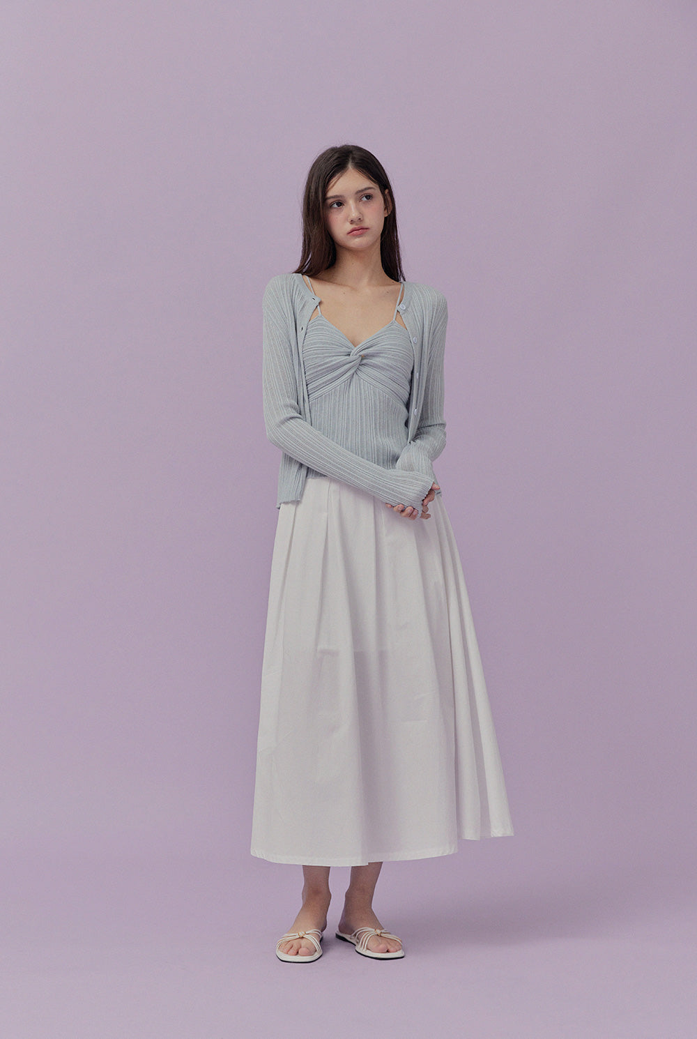 Muton Twist Sleeveless & Cardigan Set