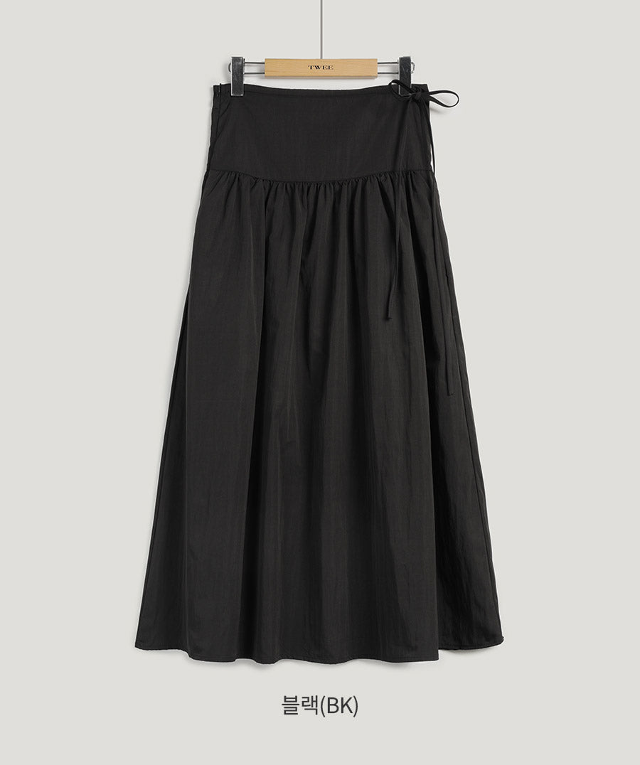 Pelle String Long Skirt-5