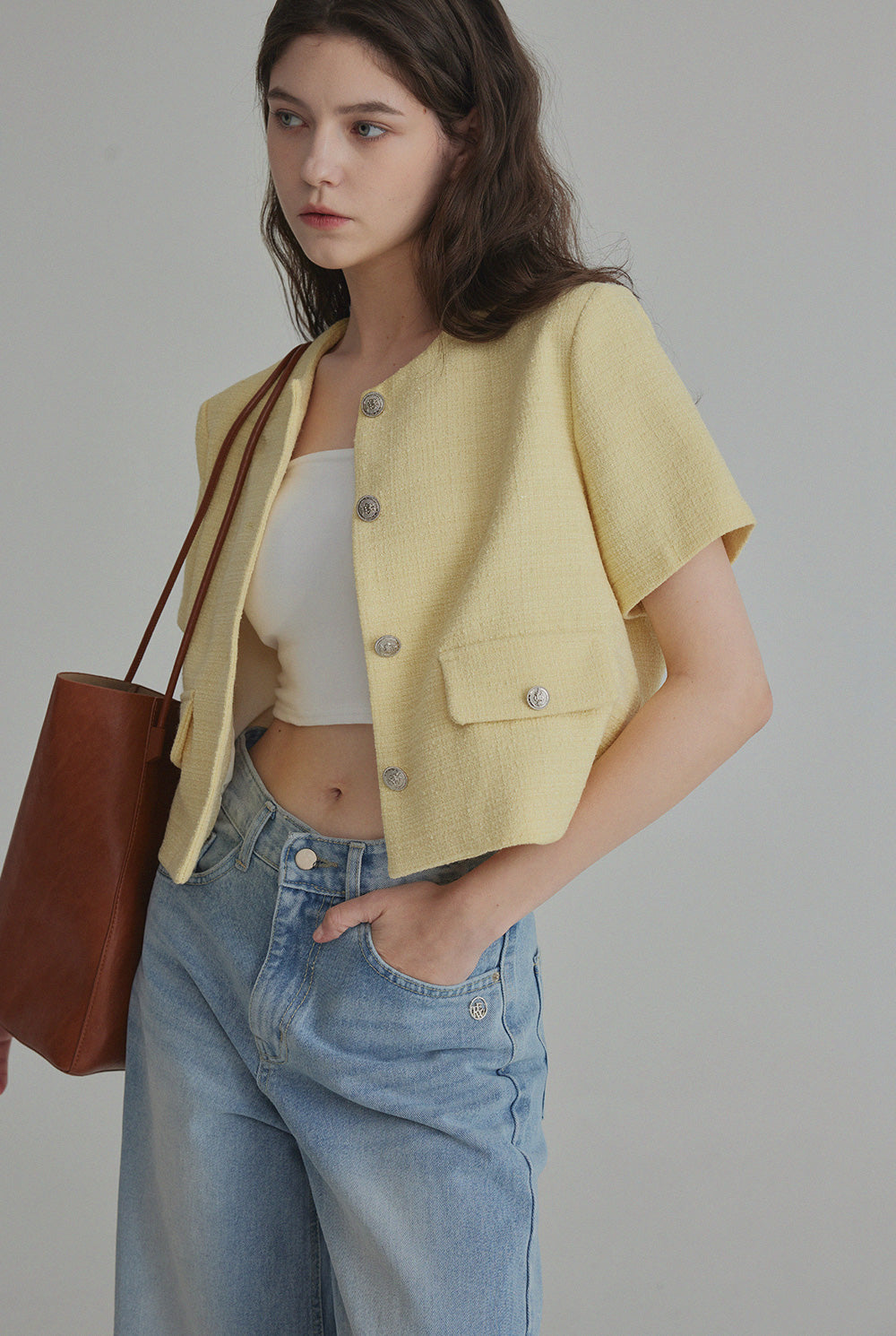 [TWEE] Hermi Tweed Short Sleeve Jacket-4