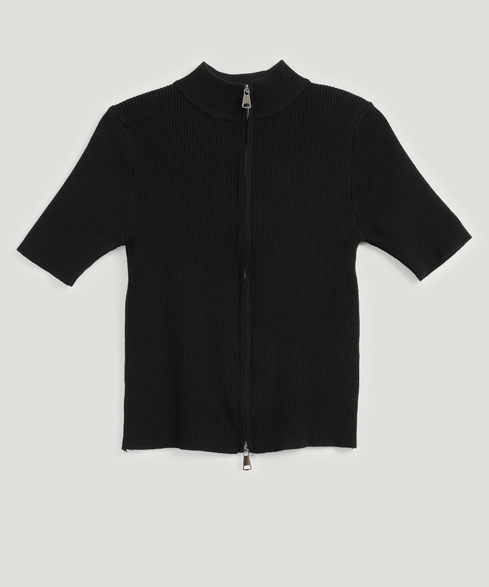 Tonb Two-Way Zipper Knit Zip-Up