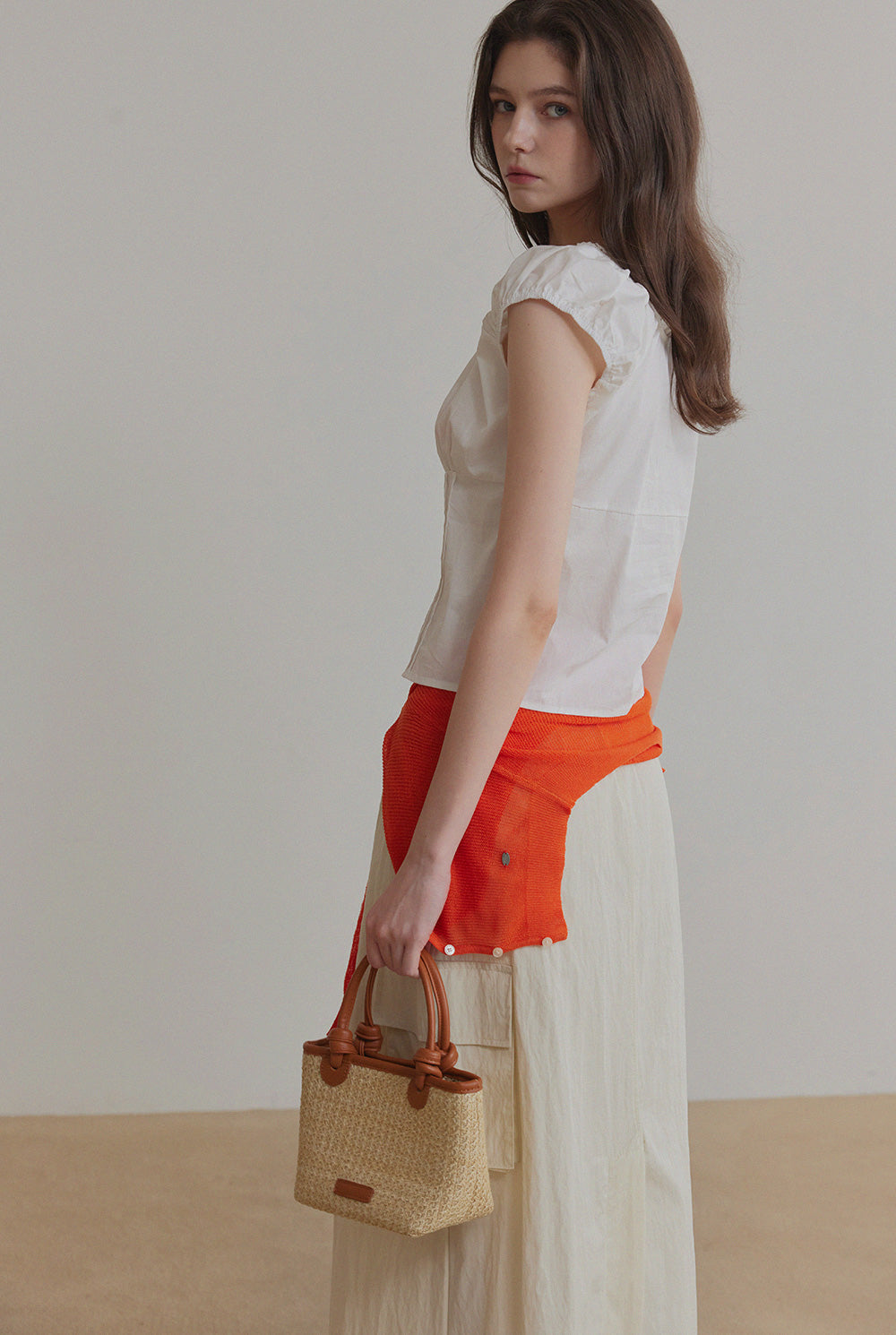 Slan Lace Pintuck Button Blouse
