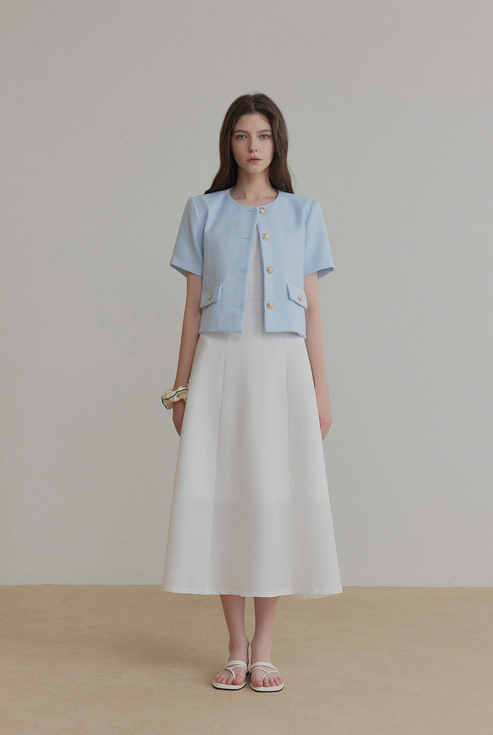 [TWEE] Hermi Tweed Short Sleeve Jacket-5