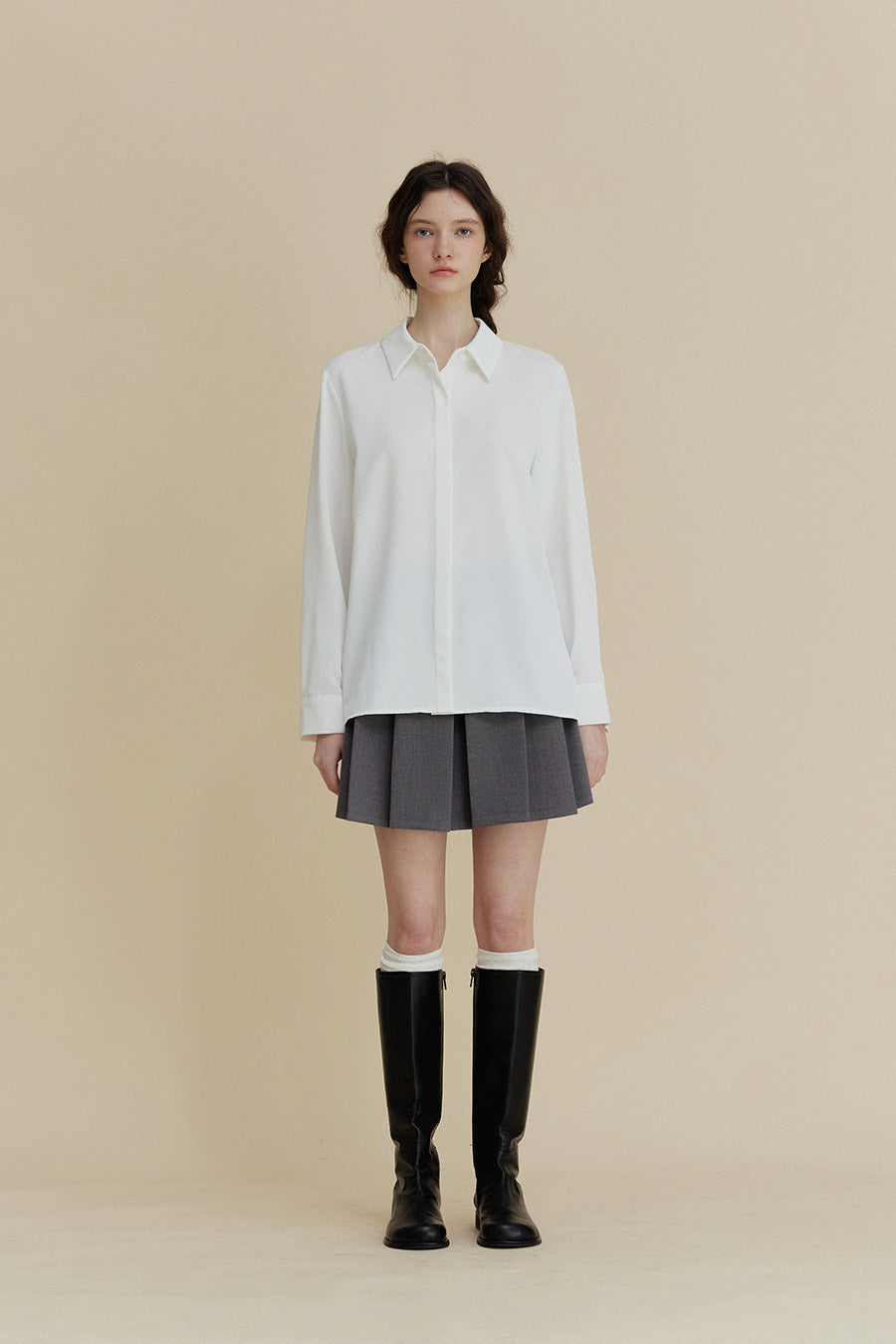 Jane Big Cara Solid Hidden Blouse Shirt