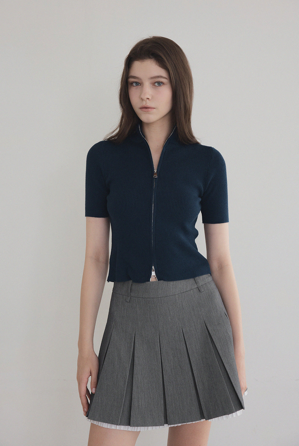 Tonb Two-Way Zipper Knit Zip-Up