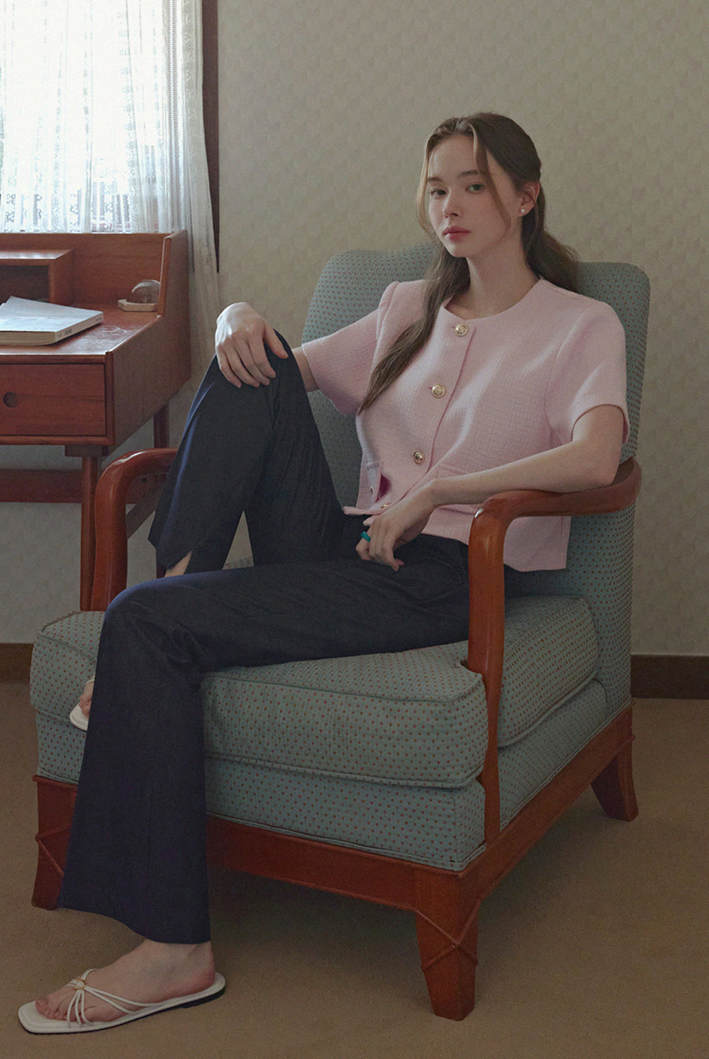 [TWEE] Hermi Tweed Short Sleeve Jacket-0