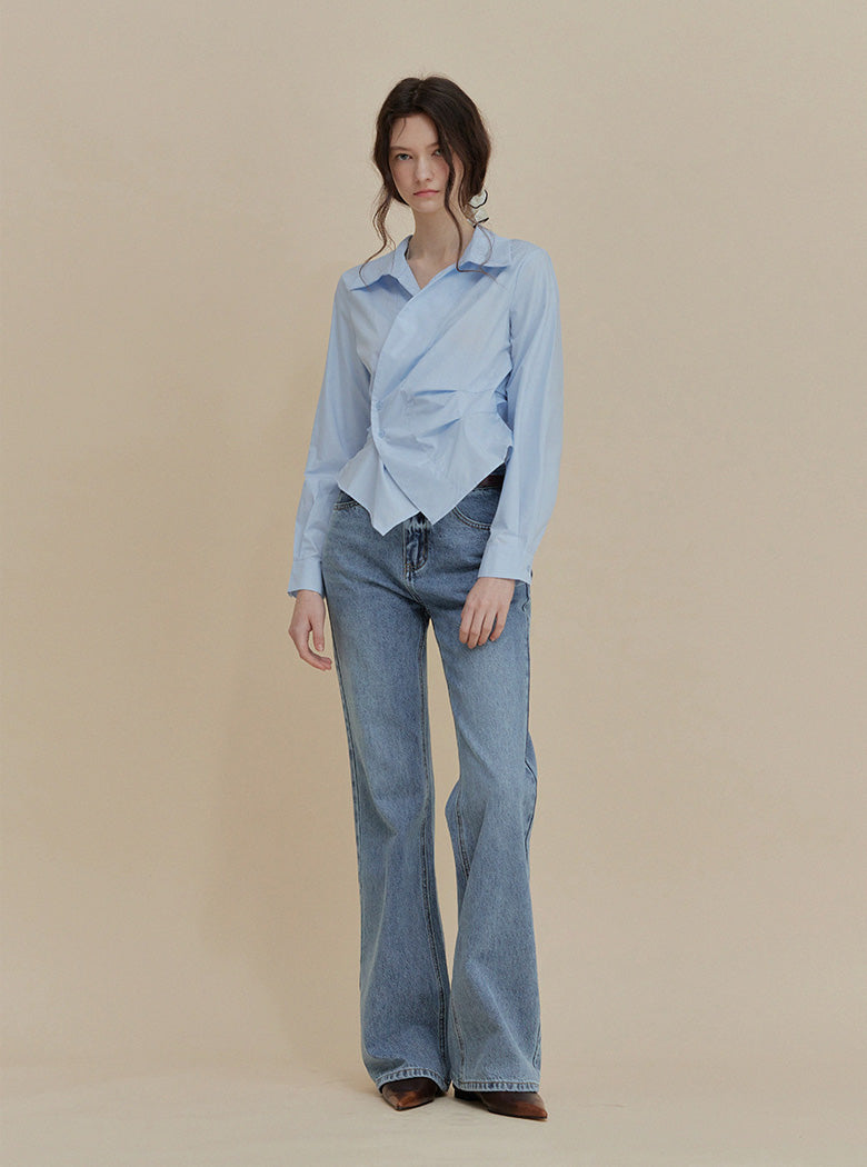 Chatie Wrap Asymmetric Shirt