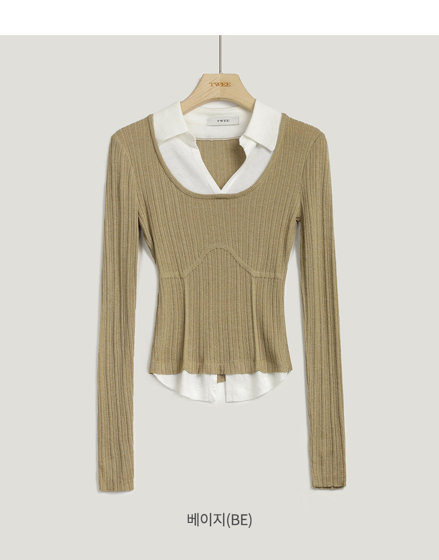 Bellot Two-Tone Layered Knit