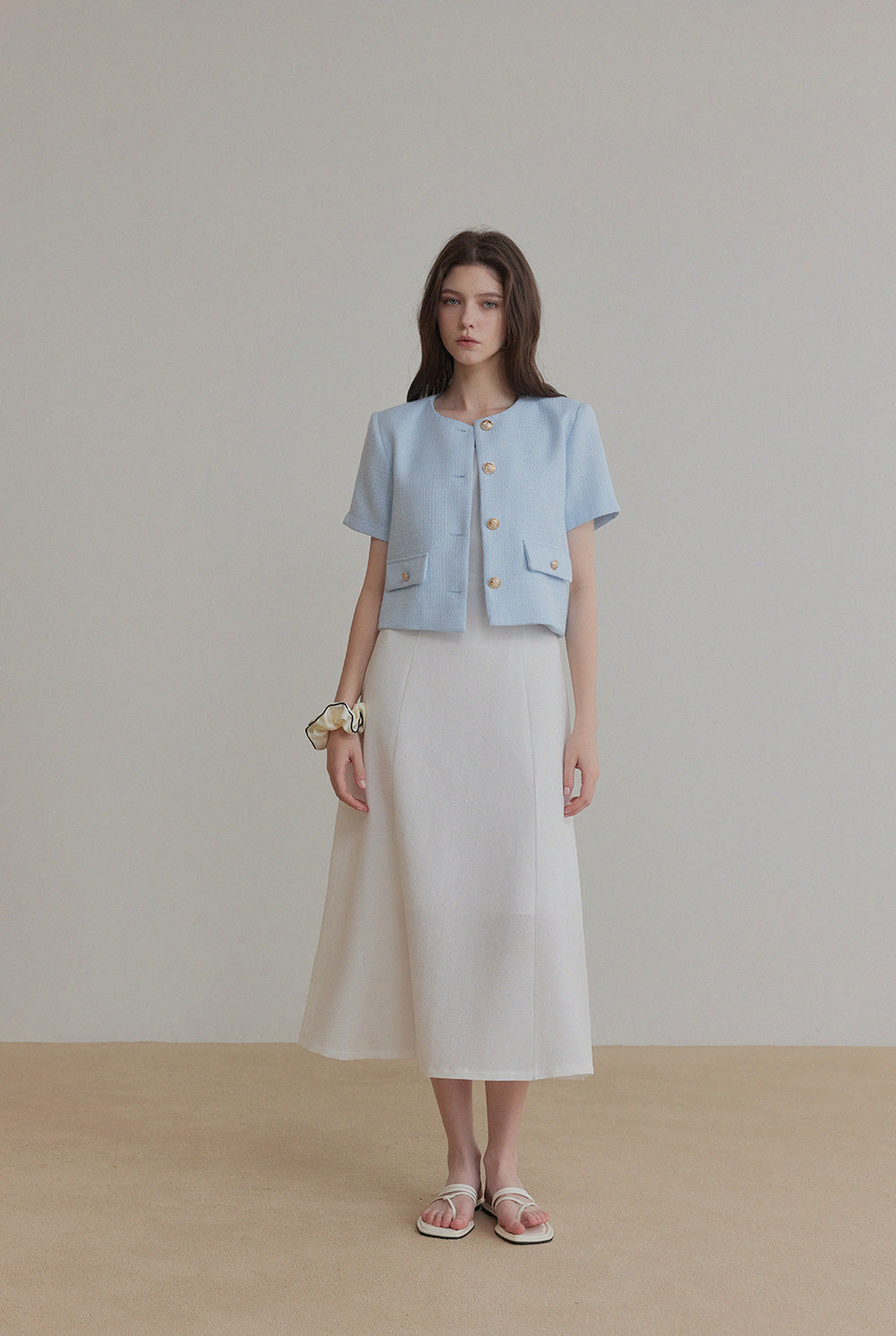 [TWEE] Hermi Tweed Short Sleeve Jacket-1