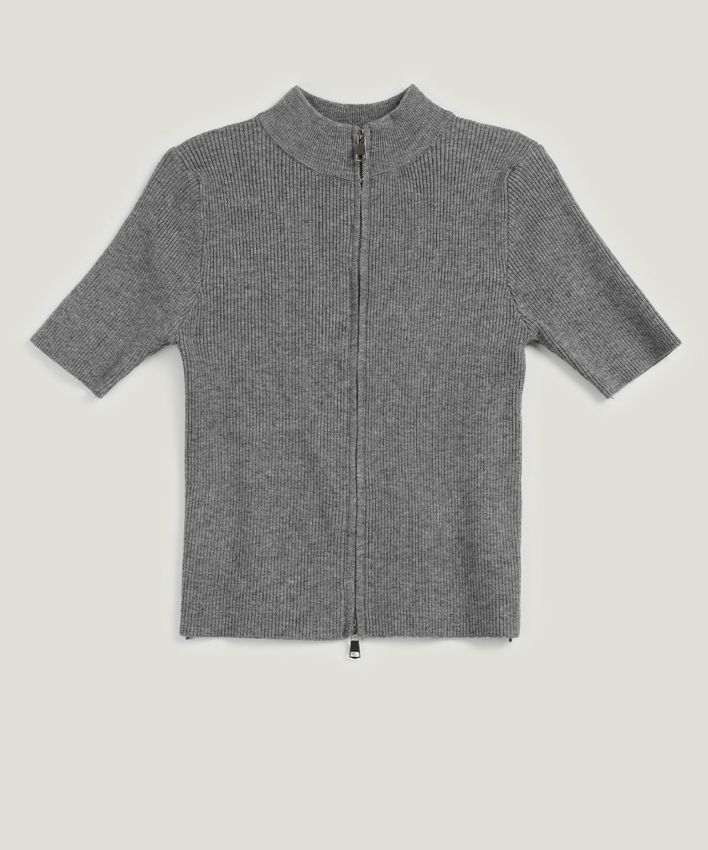 Tonb Two-Way Zipper Knit Zip-Up