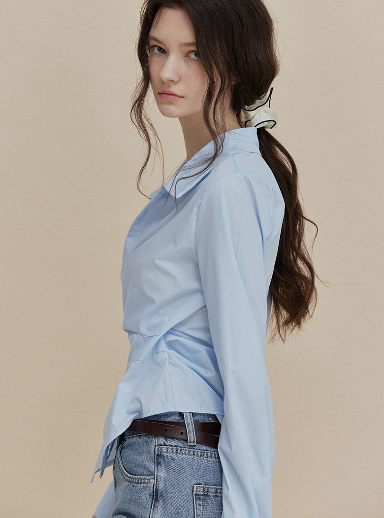 Chatie Wrap Asymmetric Shirt