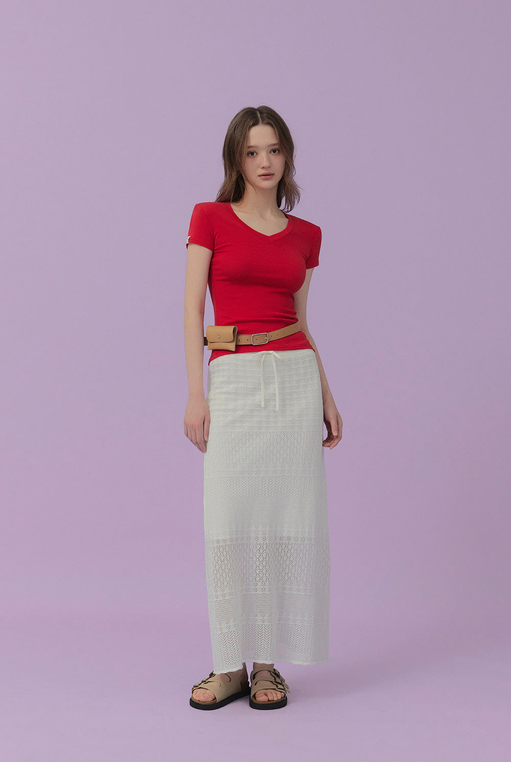 Yuri Pad V-Neck Short Sleeve T-Shirt