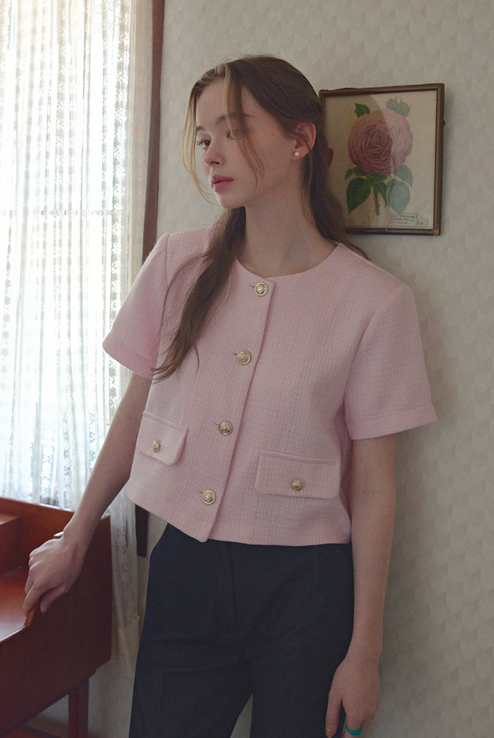 [TWEE] Hermi Tweed Short Sleeve Jacket-3