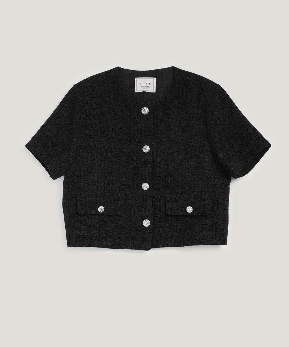 [TWEE] Hermi Tweed Short Sleeve Jacket-9