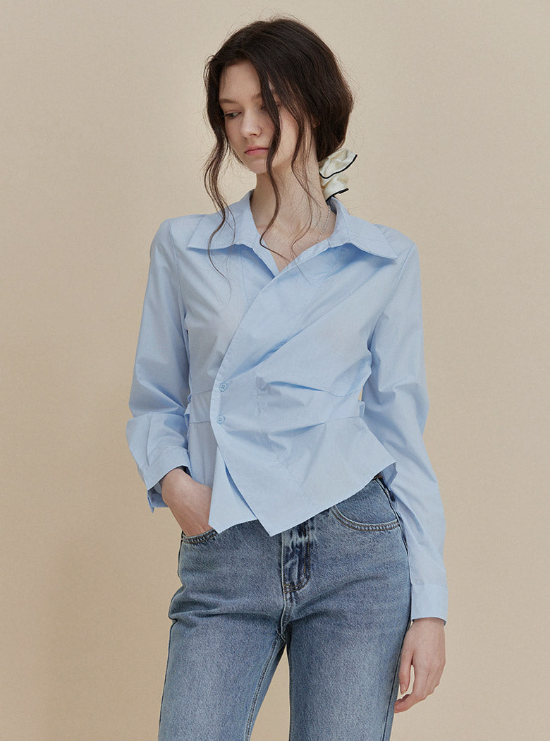 Chatie Wrap Asymmetric Shirt