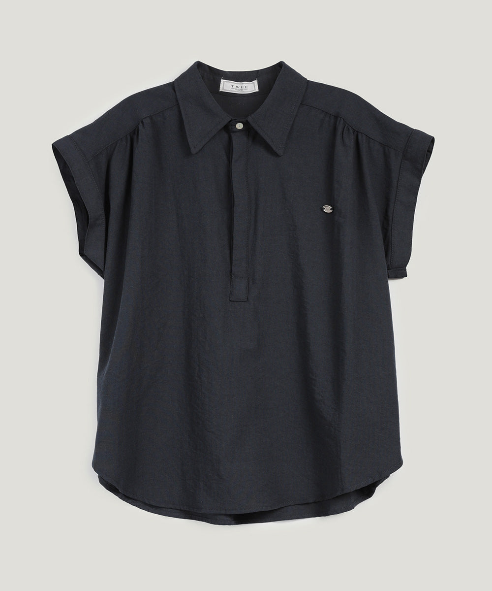 Unt Pin-Tuck Collar Overfit Shirt