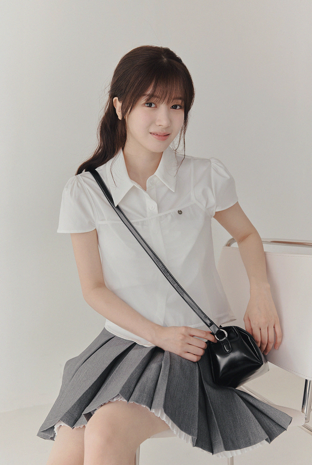 Even Ruffle Pleated Mini Skirt