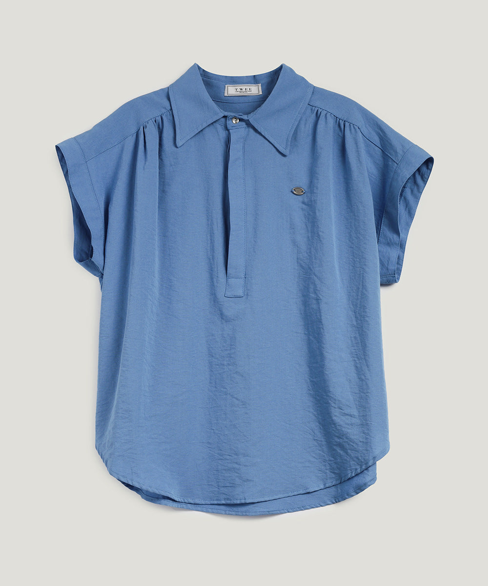 Unt Pin-Tuck Collar Overfit Shirt