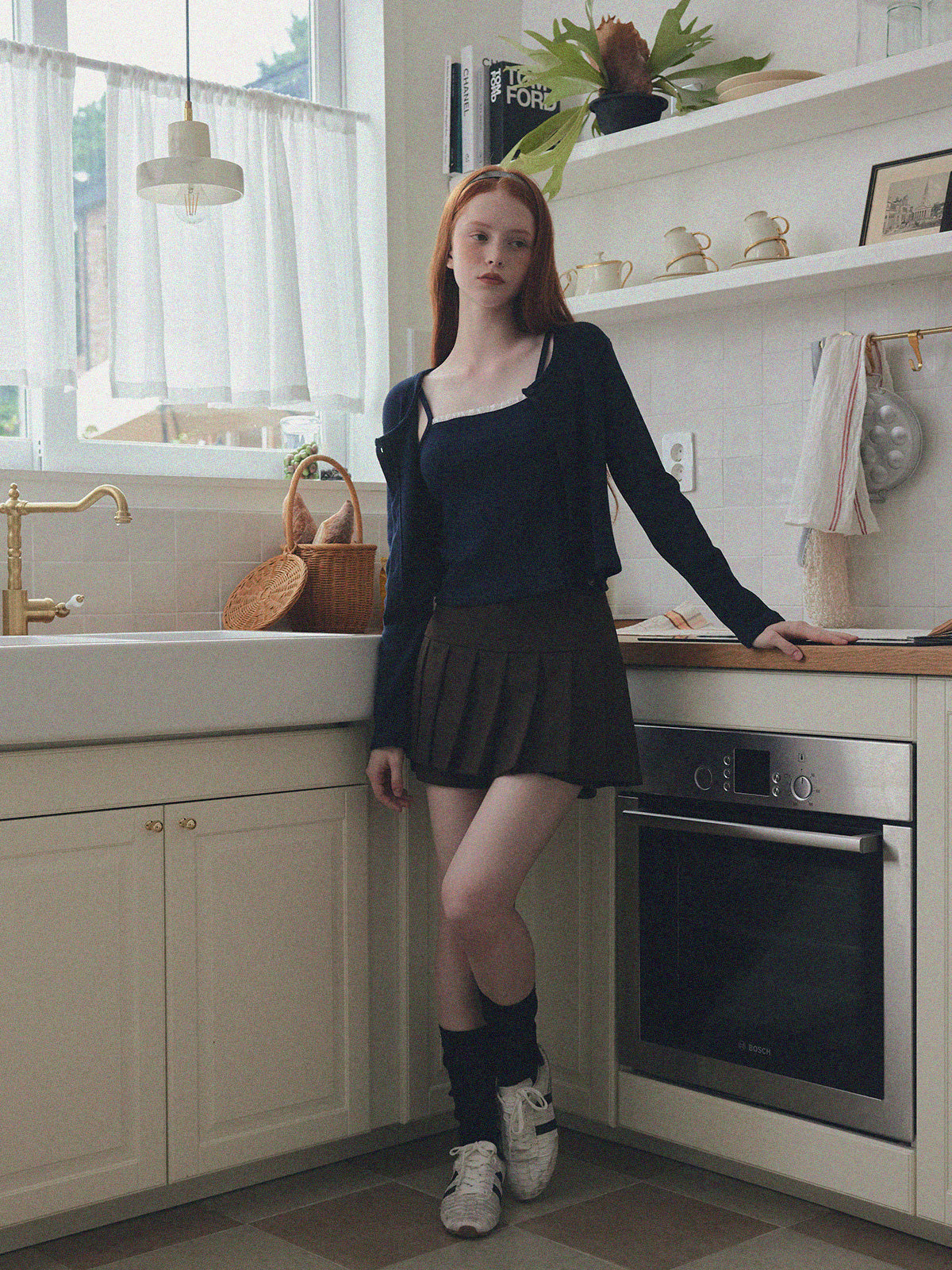 [TWEE] Bellit Lace Sleeveless Top & Cardigan Set-2
