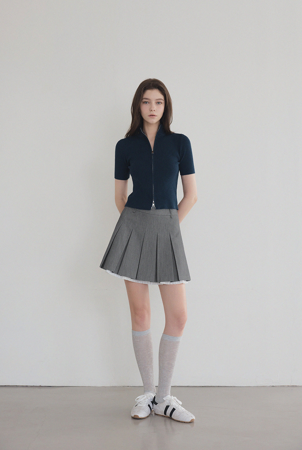 Tonb Two-Way Zipper Knit Zip-Up