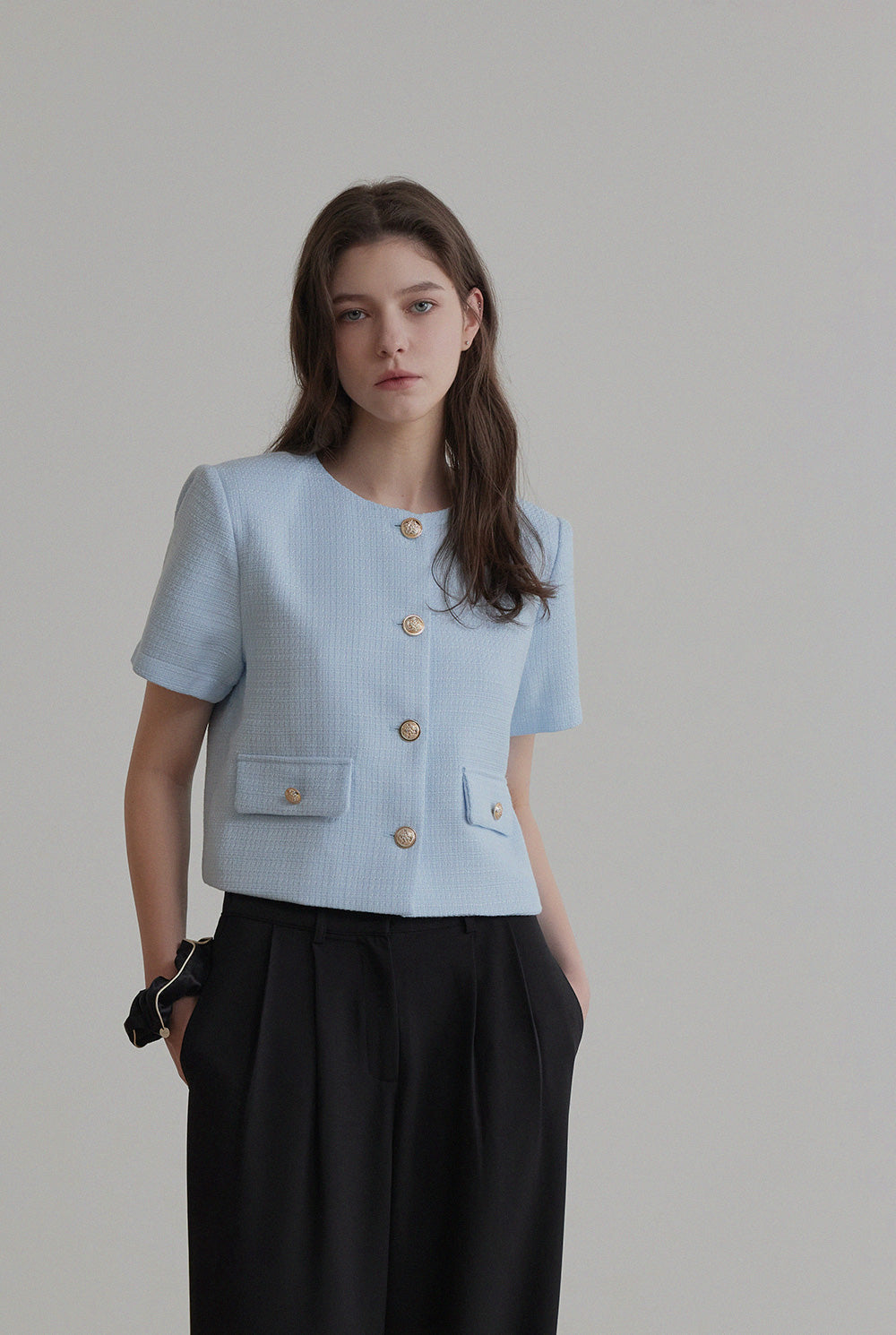 [TWEE] Hermi Tweed Short Sleeve Jacket-2